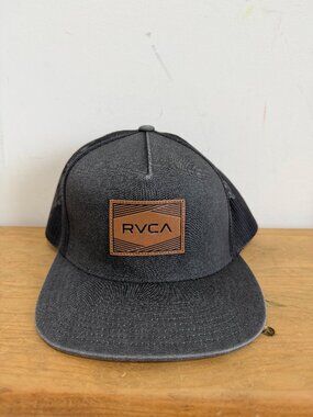 RVCA flat brim snap back hat